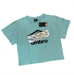 T-SHIRT UMBRO UBW12156B ACQUA/GREY