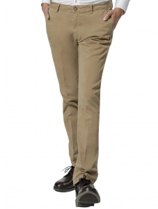 PANTALONE FORMAT T/A 406 RASO CHINO SLIM SABBIA