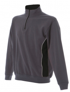 FELPA JRC MEZZA ZIP BARI 989559 GREU/BLACK