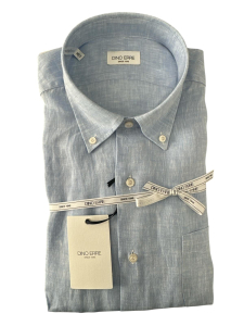 CAMICIA DINO ERRE 100% LINO BUTTON DOWN 664M SDBUR01L0 14