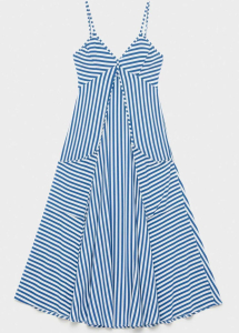 ABITO GISELA 2/40054U A RIGHE BIANCO/AZZURRO