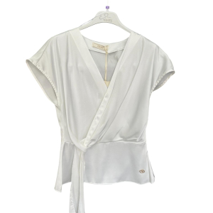 TOP YES ZEE SCOLLO A V INCROCIO CON NODO T206/EU00 COL. 0107 BIANCO