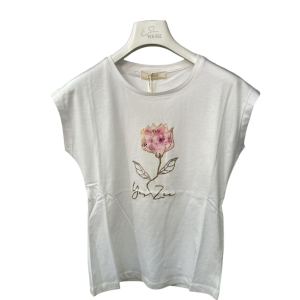 T-SHIRT YES ZEE 1395 T212 / S100 COL. 2452 WHITE AND PINK
