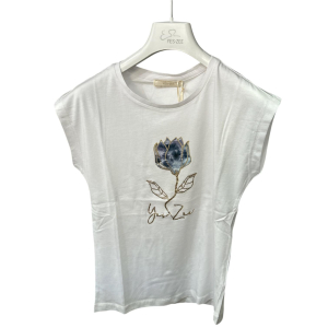 T-SHIRT YES ZEE 1395 T212 / S100 COL. 2710 WHITE AND BLUE