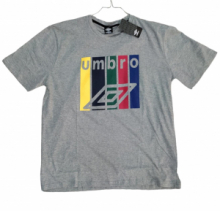 T-SHIRT UMBRO UBW10342B GREY MEL./BLACK