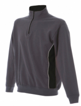 FELPA JRC MEZZA ZIP BARI 989559 GREU/BLACK