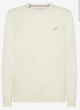 MAGLIONCINO SUN68 K45101 31 BIANCO PANNA