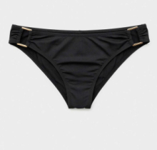 COSTUME GISELA SLIP BIKINI  2/30316B NERO CON DETTAGLIO ORO
