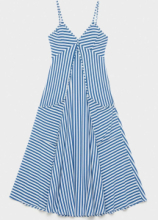 ABITO GISELA 2/40054U A RIGHE BIANCO/AZZURRO