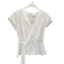 TOP YES ZEE SCOLLO A V INCROCIO CON NODO T206/EU00 COL. 0107 BIANCO